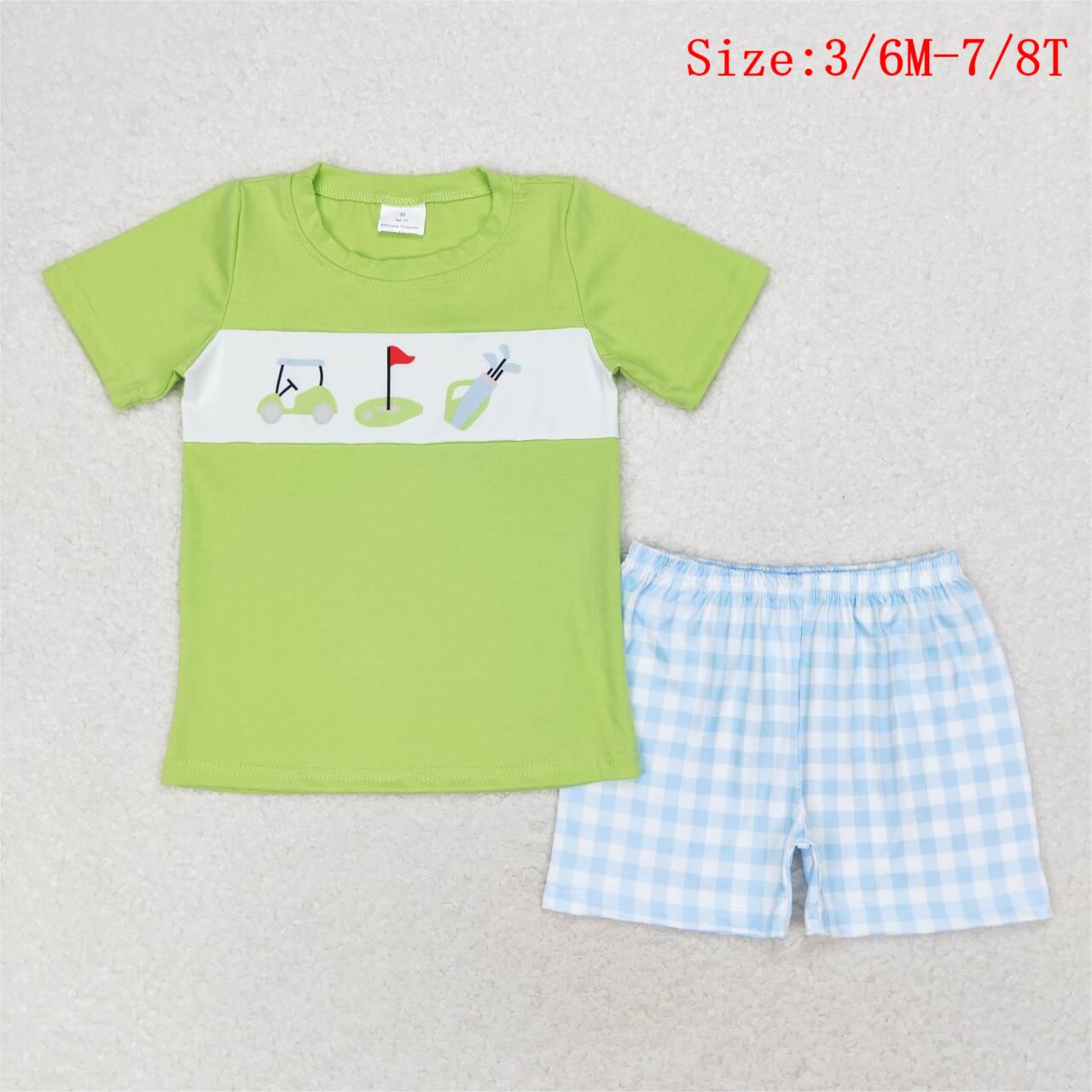 Baby Boy Short Sleeves Golf Shirt Shorts Sibling Set Summer Clothes RTS