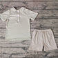 Pre-order Baby Boy Short Sleeves Old Story Shirt Plaid Shorts Summer Set