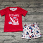 Baby Boy Red Short Sleeves Shirt Trucks Shorts July 4th Set