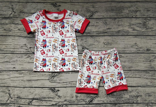 Pre-order Baby Boy Short Sleeves Dogs Shirt Shorts Set Pajamas