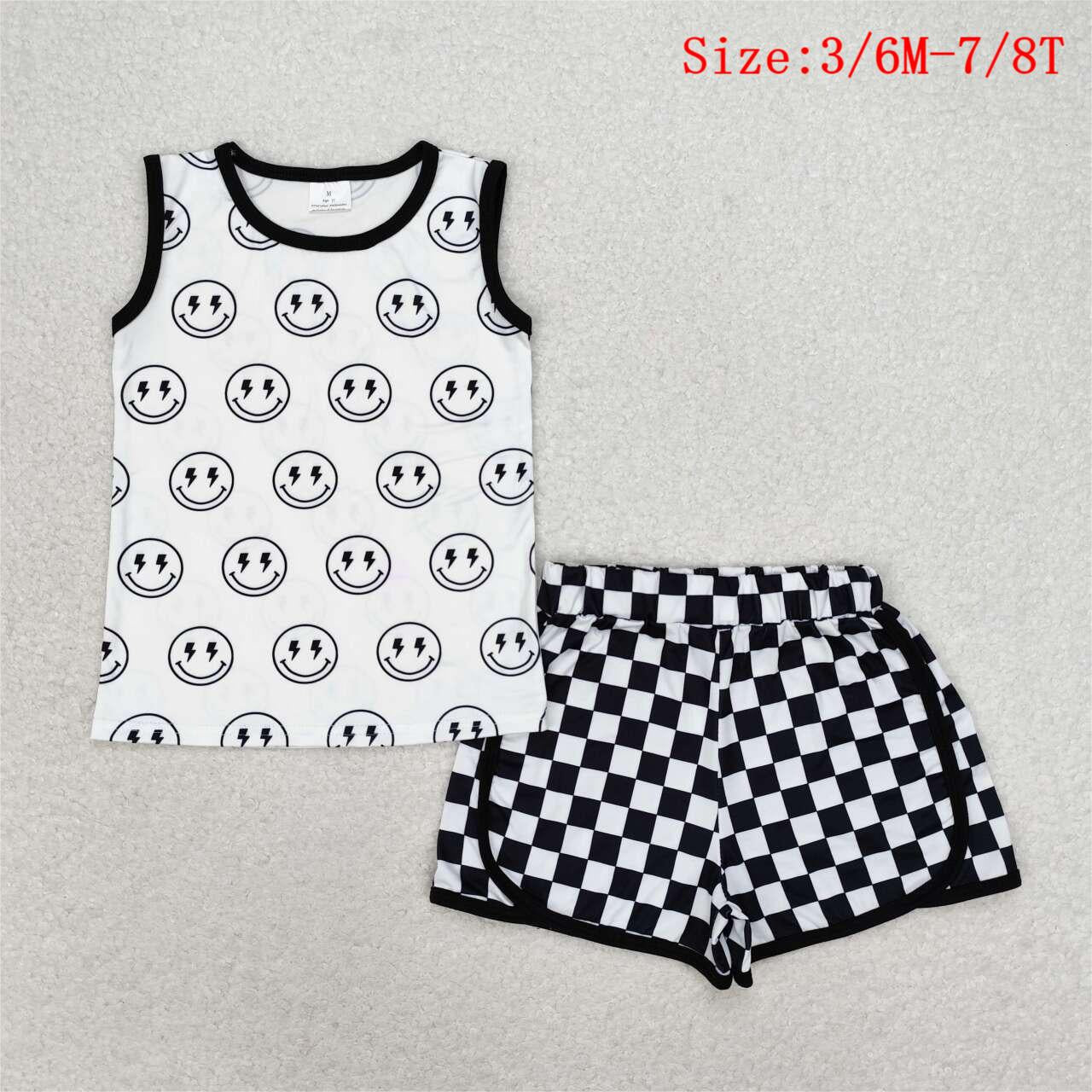 Baby Boy Girl Smile Shirt Shorts Summer Set Sibling Clothes RTS