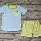 Baby Boy Pencil Stripes Shirt Back To School Shorts Set