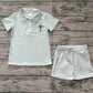 RTS Baby Boy Short Sleeves Easter Cross Shirt Shorts Clothes Set