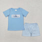 Baby Boy Girl Embroidery Golf Carts Sibling Clothes Outfit RTS