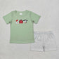 Baby Boy Girl Embroidery Farm Chicken Cow Sibling Romper Clothes Set