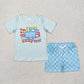 Baby Boy Girl Short Sleeves Train Shirt Shorts Sibling Clothes Set