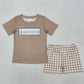 Baby Kids Toddler Short Sleeves Daddy's Boy Shirt Shorts Sibling Clothes Set RTS