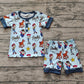 RTS Baby Boy Short Sleeves Toys Shirt Shorts Pajamas Blue Clothes Set