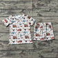 Baby Boy Short Sleeves Car Shirt Shorts Pajamas Clothes Set