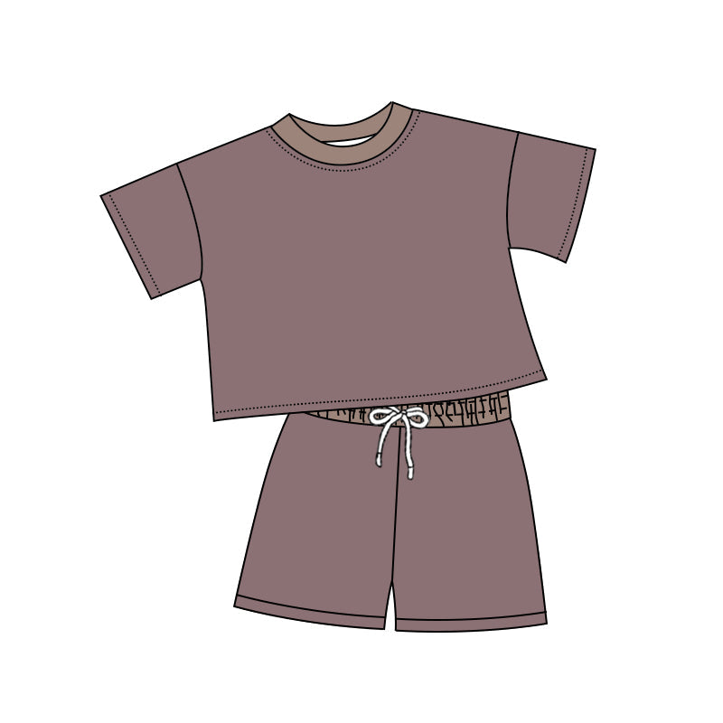 Preorder Baby Kids Toddler Short Sleeves Shirt Shorts Cotton Clothes Set ( Moq 5 )