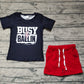 Baby Boy Kids Toddler Baseball Shirt Red Cotton Shorts Clothes Set RTS
