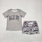 Baby Kids Toddler Short Sleeves Mama's Boy Shirt Camo Shorts Sibling Outfit RTS
