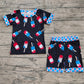 Baby Boy Short Sleeves Popsicles Shirt Shorts July 4th Set RTS