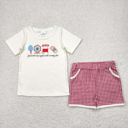 Sibling Baby Boys Girls Toddler Bows Fair Romper Set Summer Clothes RTS