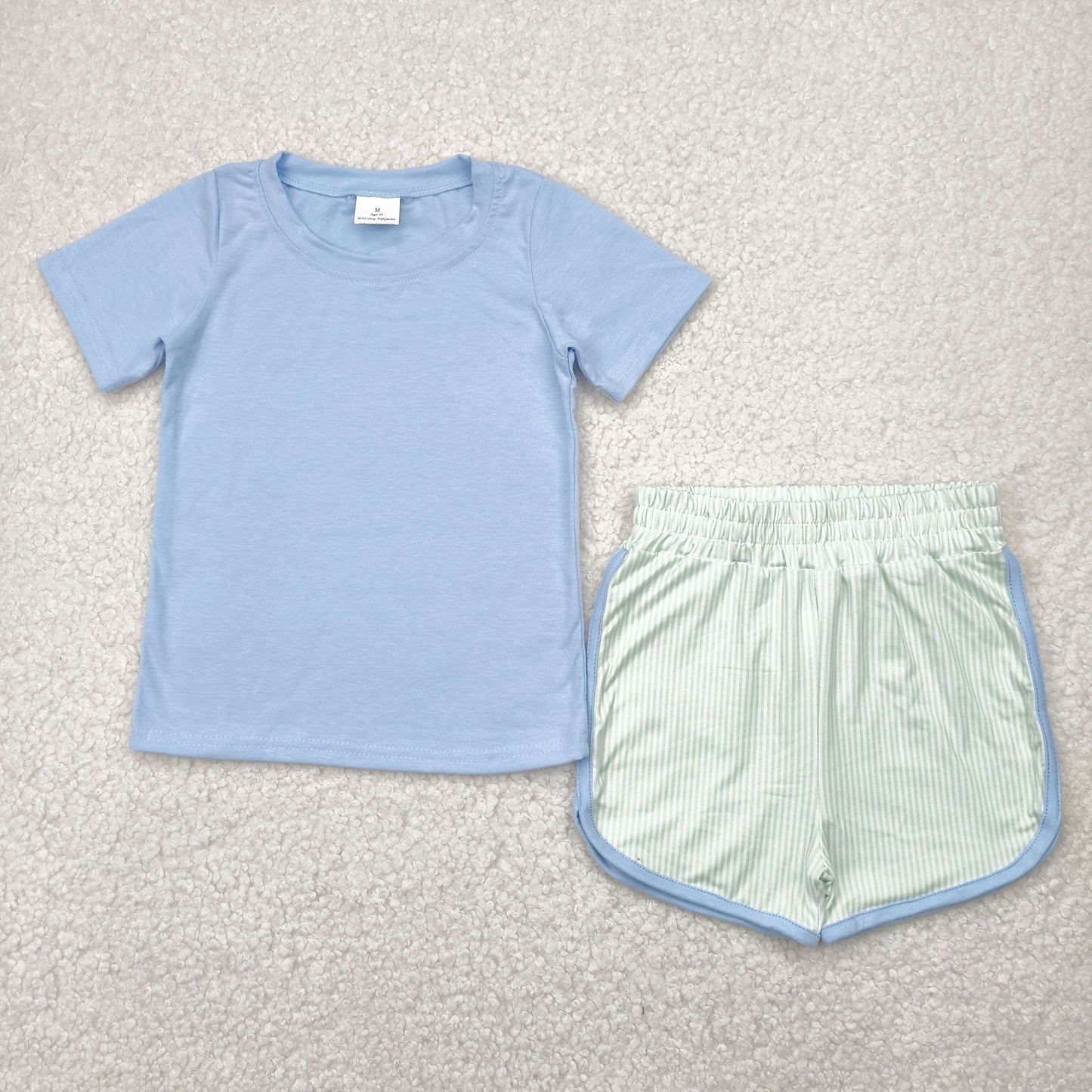 Baby Boy Short Sleeves Cotton Shirt Shorts Sibling Summer Clothes Set RTS