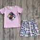 Baby Kids Toddler Mardi Gras Short Sleeves Duck Shirt Camo Shorts Clothes Set RTS