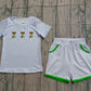 Baby Boys Kids Short Sleeves Bear Blue Shirt Stripes Shorts Golf Outfit RTS
