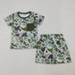 Sibling Baby Boys Kids Short Sleeves Deer Ducks Deer Shirts Camo Pockets Shorts Sets Hunting Clothes RTS