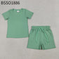 Sibling Baby Boys Kids Short Sleeves Shirts Pockets Shorts Summer Cotton Sets Clothes RTS