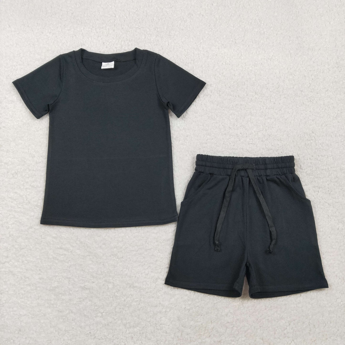 Sibling Baby Boys Kids Short Sleeves Shirts Pockets Shorts Summer Cotton Sets Clothes RTS