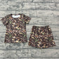 Baby Boys Kids Short Sleeves Shirt Shorts Leaves Camo Set Summer Clothes RTS