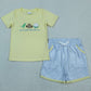 Sibling Baby Boys Girls Kids Short Sleeves Cartoon Rompers Set Embroidery Clothes RTS