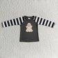Sibling Boys Kids Embroidery Ghosts Ducks Pumpkins Halloween Shirt Tops