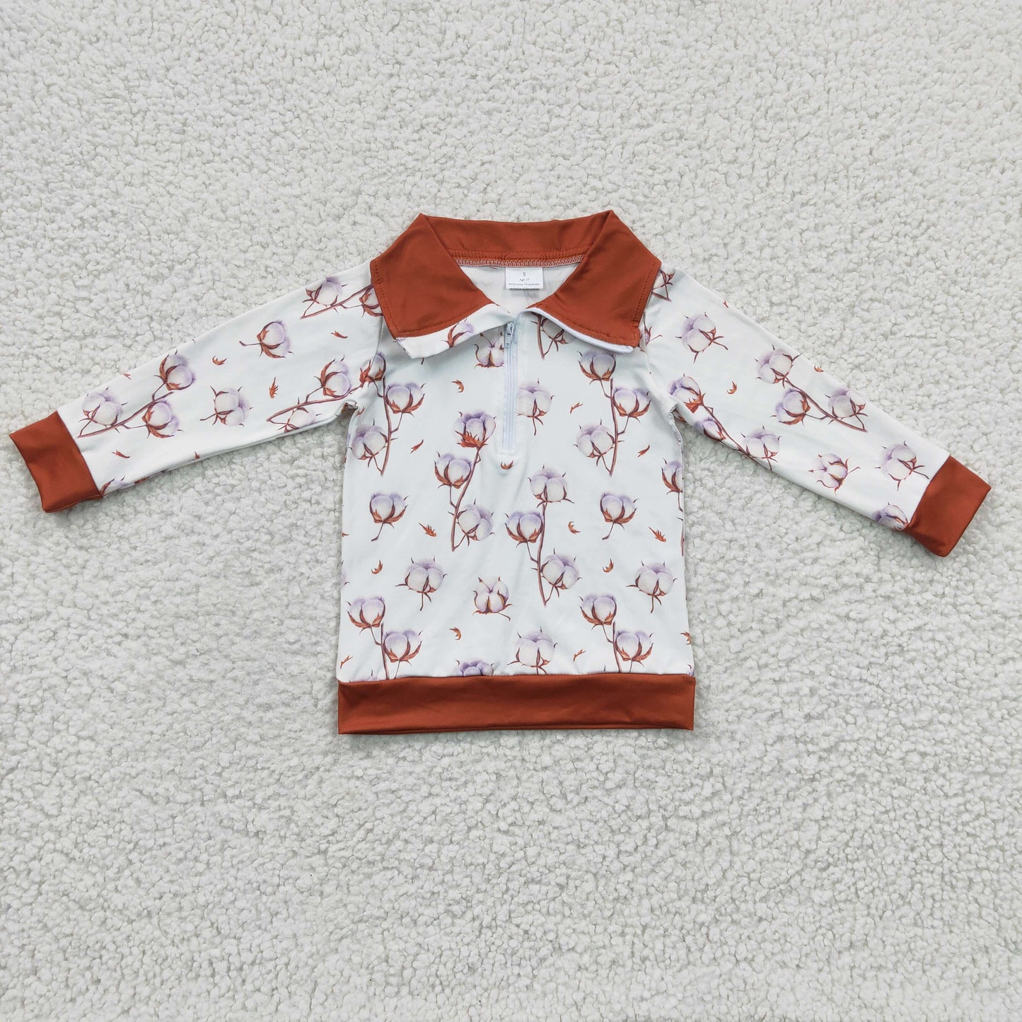 Promotion Baby Kids Toddler Long Sleeves Zipper Pullover Shirt