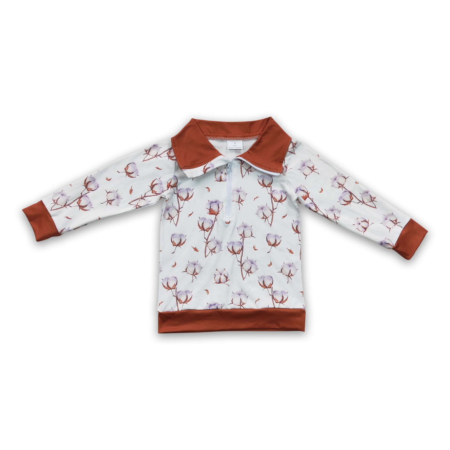 Promotion Baby Kids Toddler Long Sleeves Zipper Pullover Shirt