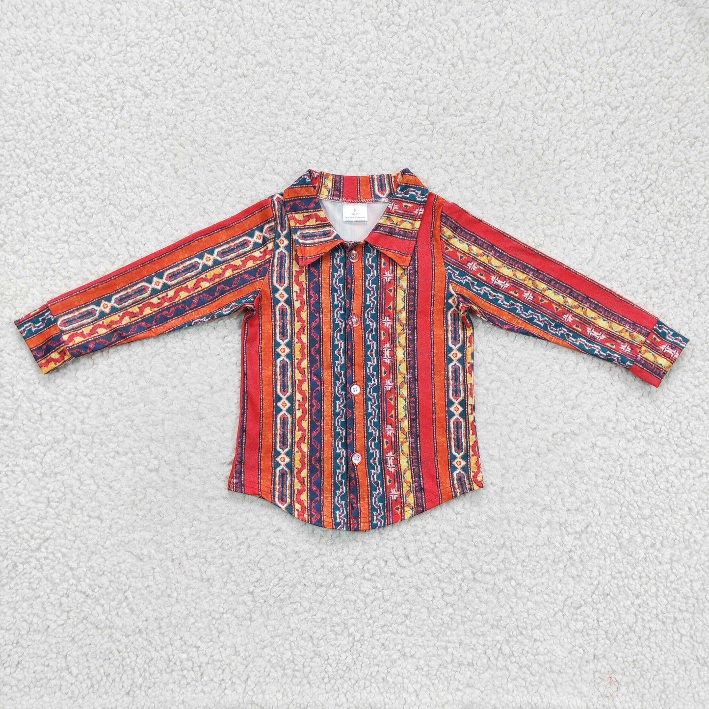 Promotion Baby Boy Long Sleeves Western Button Up Shirt