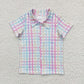 Baby Boy Girl Easter Colorful Checked Sibling Shirt Dress Clothes RTS