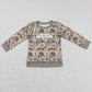 Sibling Boys Kids Long Sleeves Embroidery Dogs Ducks Deer Hunting Shirt Tops RTS