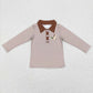Baby Kids Toddler Long Sleeves Embroidery Sibling Zipper Pullover Shirt Tops