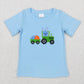 Baby Boy Girl Short Sleeves Easter Rabbit Carrot Cotton Embroidery Sibling Shirt