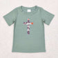 Baby Boy Girl Short Sleeves Easter Rabbit Carrot Cotton Embroidery Sibling Shirt