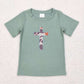 Sibling Boys Kids Short Sleeves Embroidery Rabbits Cross Eggs Easter Shirt Tops