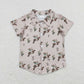 Sibling Baby Boys Kids Short Sleeve Western Print Buttons Shirts Tops