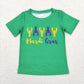 Sibling Baby Boys Girls Short Sleeves Shirts Tops Mardi Gras Clothes RTS