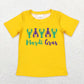Sibling Baby Boys Girls Short Sleeves Shirts Tops Mardi Gras Clothes RTS