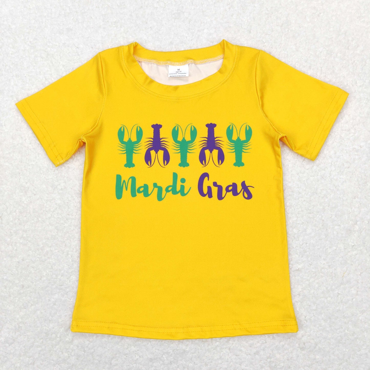 Sibling Baby Boys Girls Short Sleeves Shirts Tops Mardi Gras Clothes RTS
