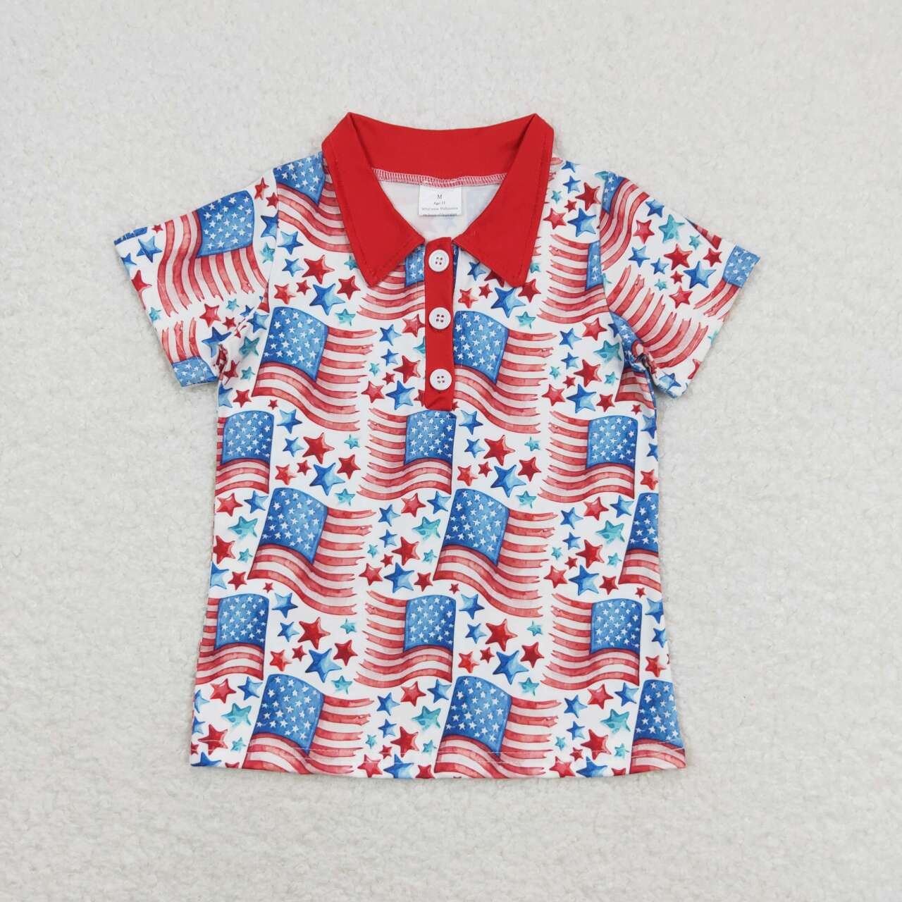 Sibling Baby Boys Kids Short Sleeves 4th of July Buttons Shirts Tops Clothes RTS