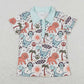 Sibling Kids Boys Short Sleeves Western Buttons Hunting Shirts Tops