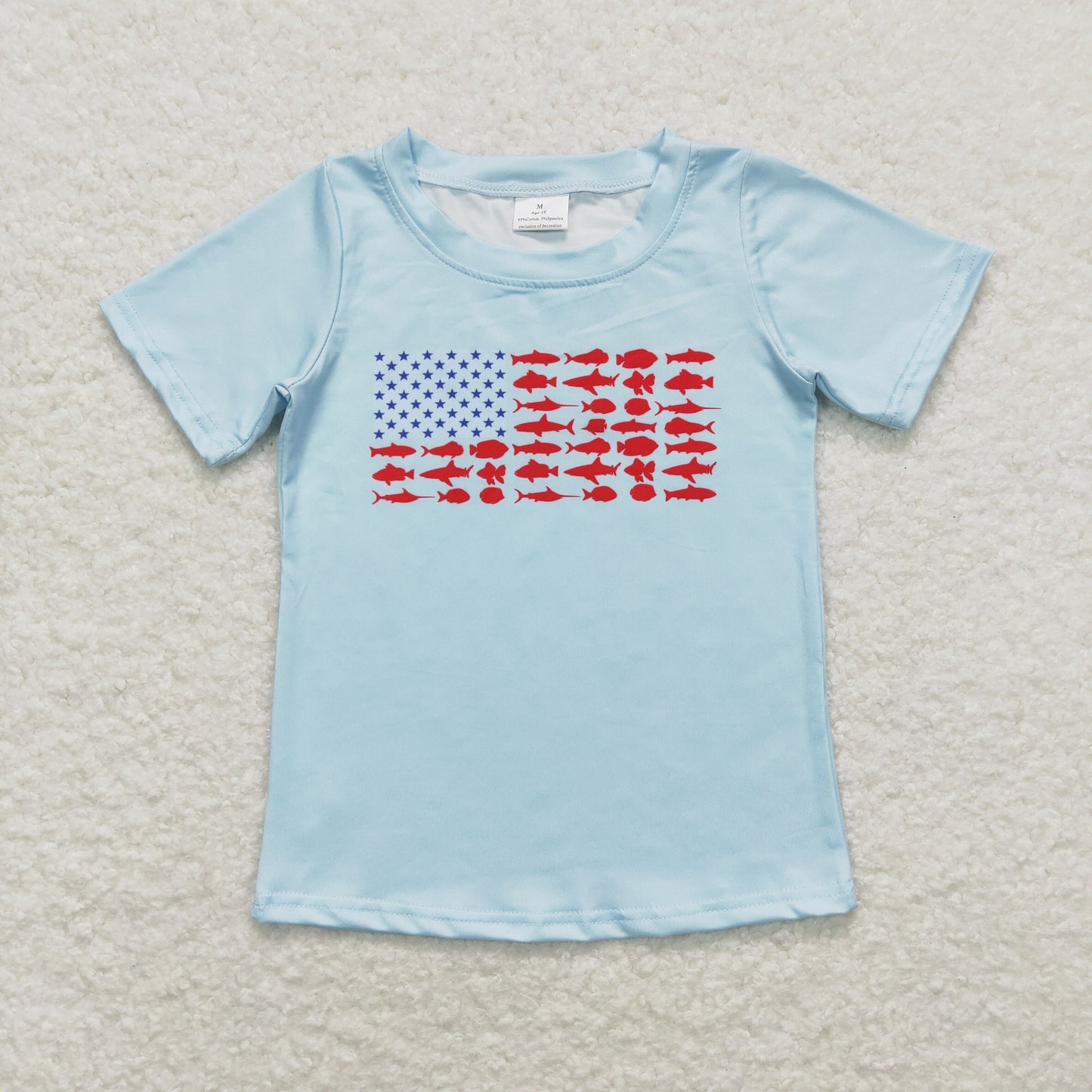 Sibling Baby Boys Girls Short Sleeves 4th of July Shirts Tops Clothes
