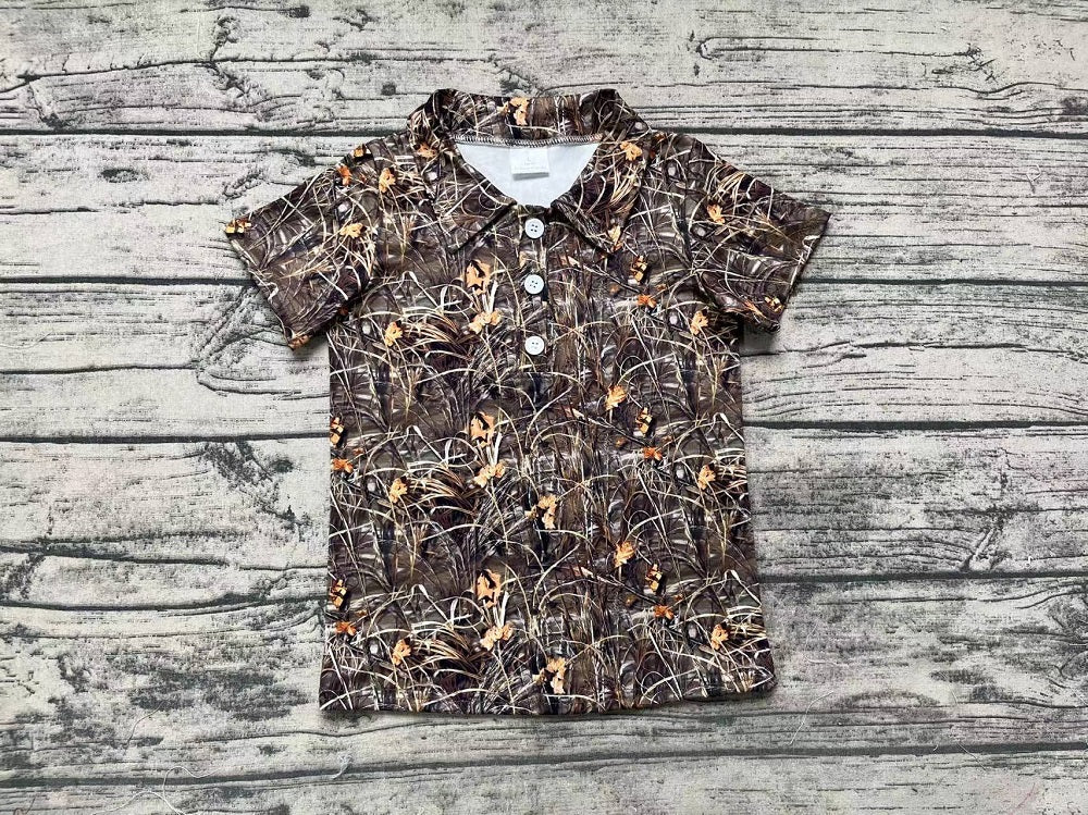 Pre-order Baby Boy Short Sleeves Camo Polo Shirt Tops