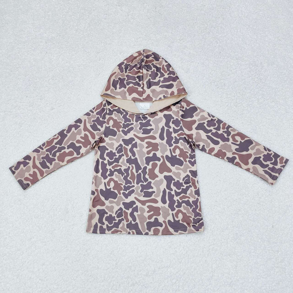 Sibling Boys Kids Camo Long Sleeves Hoodie Shirts Hunting Pullover Tops