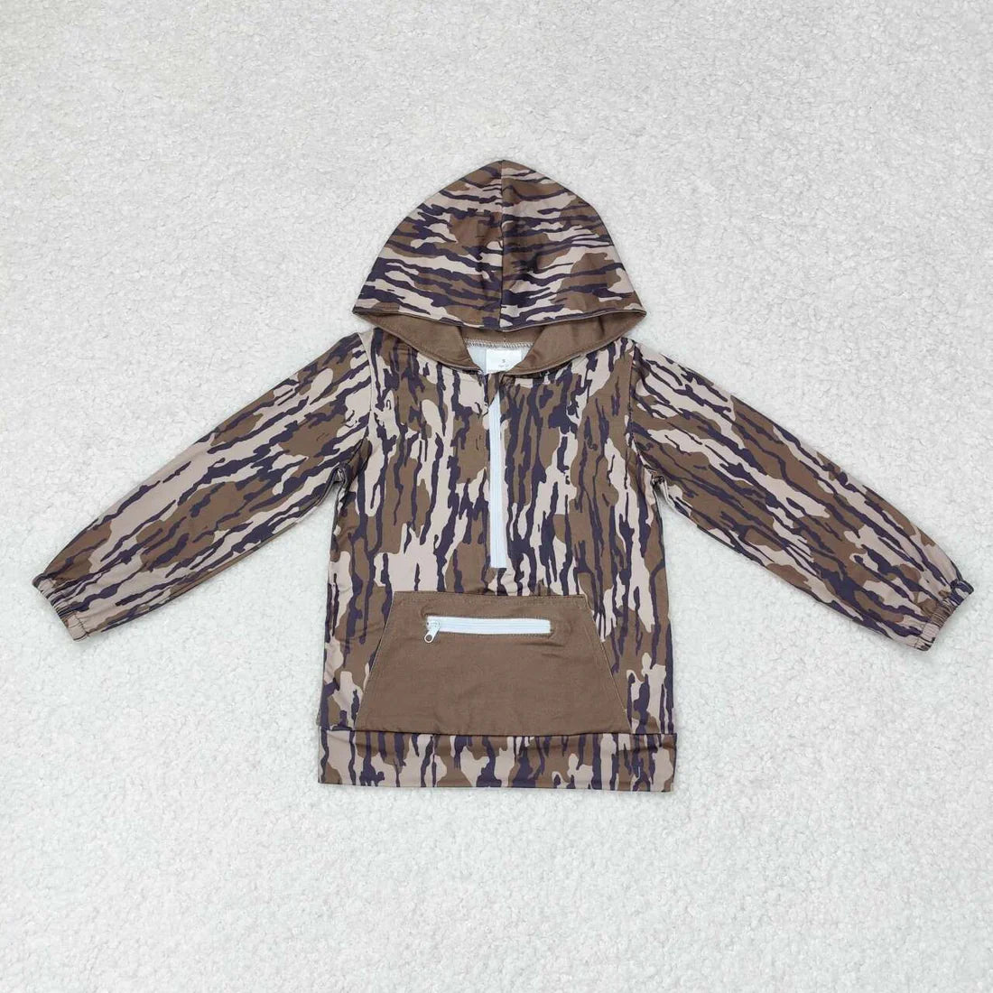 Baby Boy Camo Pocket Hoodie Zipper Sibling Shirt Tops