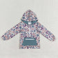 Sibling Kids Boys Long Sleeves Camo Pockets Zipper Hoodie Pullovers Shirts Tops RTS