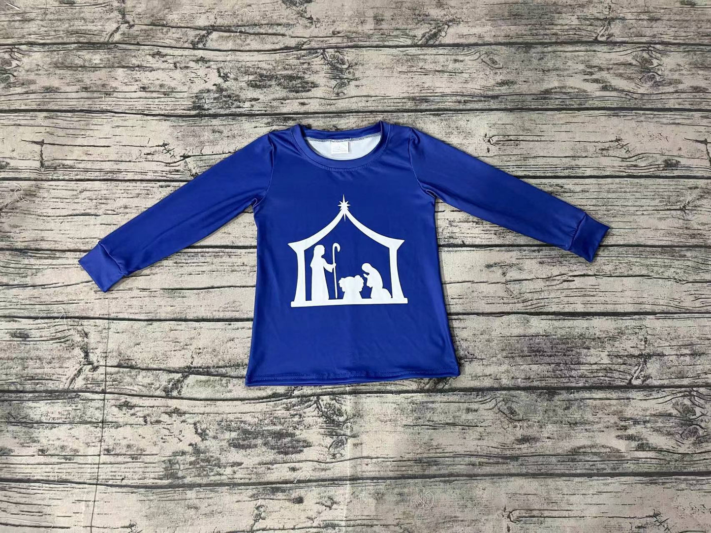 Baby Boy Long Sleeves Nativity Shirt