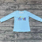 Baby Boy Long Sleeves Christmas Believe Blue Shirt