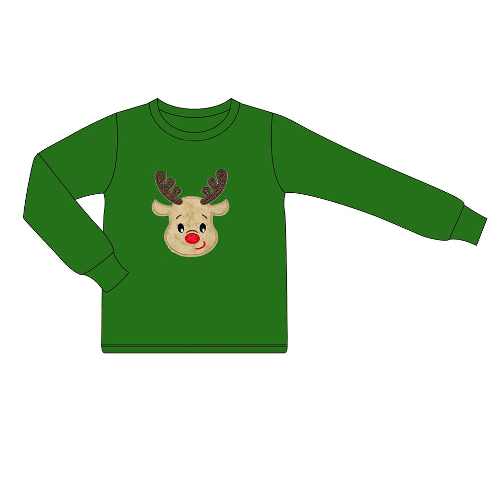 Pre-order Baby Boy Long Sleeves Christmas Deer Shirt